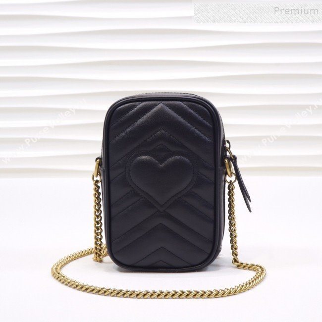 Gucci GG Marmont Mini Bag 598597 Black 2019 (MINGH-9111231)