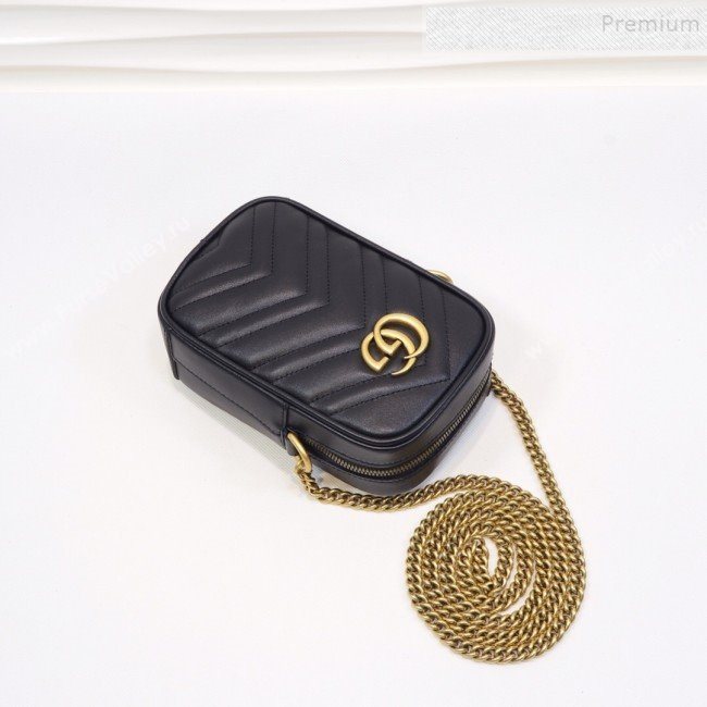 Gucci GG Marmont Mini Bag 598597 Black 2019 (MINGH-9111231)