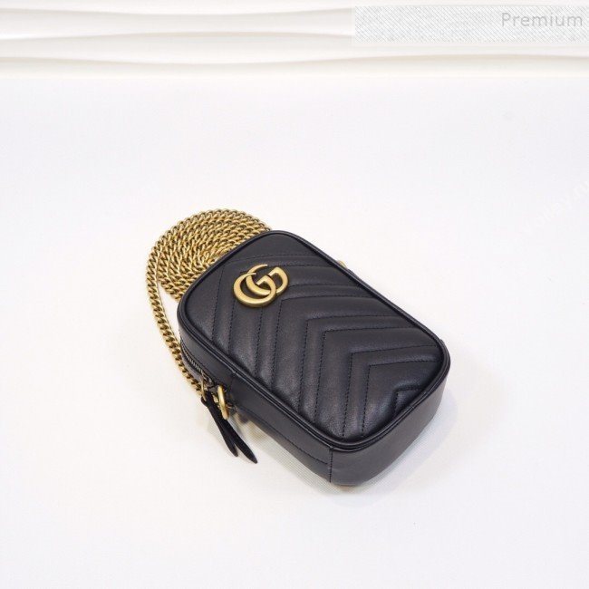Gucci GG Marmont Mini Bag 598597 Black 2019 (MINGH-9111231)