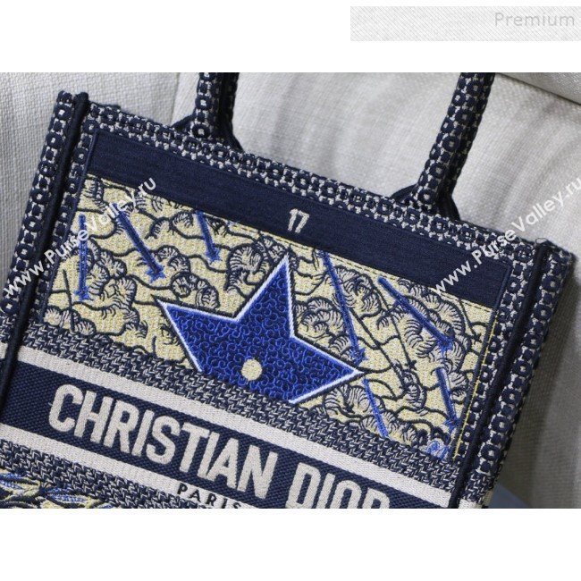 Dior Star Vertical Dior Book Tote Bag in Tarot Embroidered Canvas 2019 (XYD-9111235)