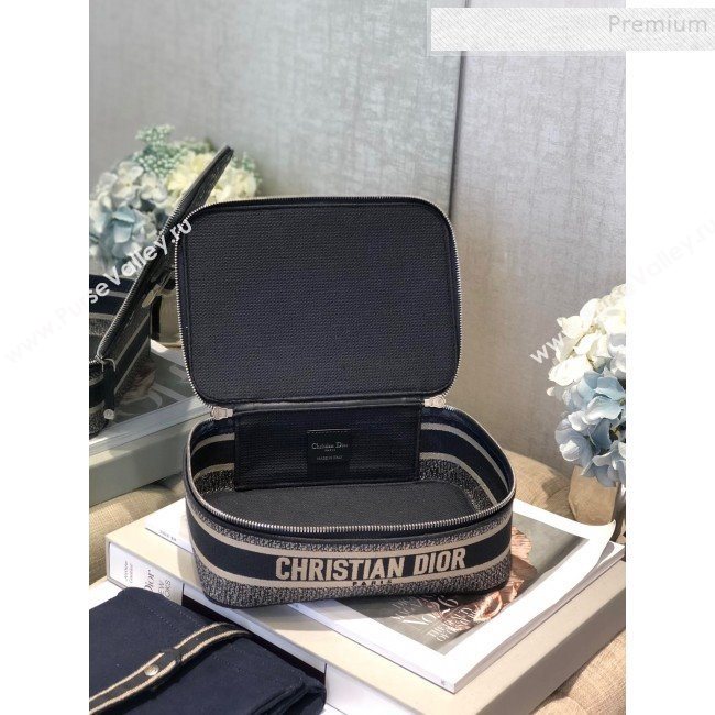 Dior Blue Oblique Canvas Small Cosmetic Bag 2019 (AFEI-9111429)