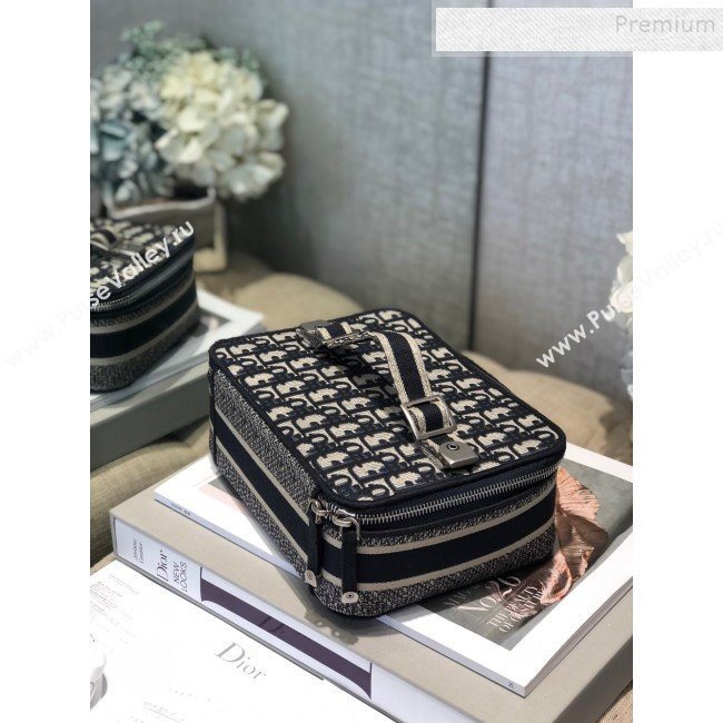 Dior Blue Oblique Canvas Small Cosmetic Bag 2019 (AFEI-9111429)