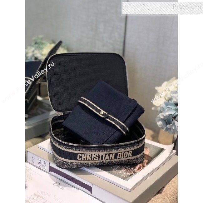 Dior Blue Oblique Canvas Small Cosmetic Bag 2019 (AFEI-9111429)