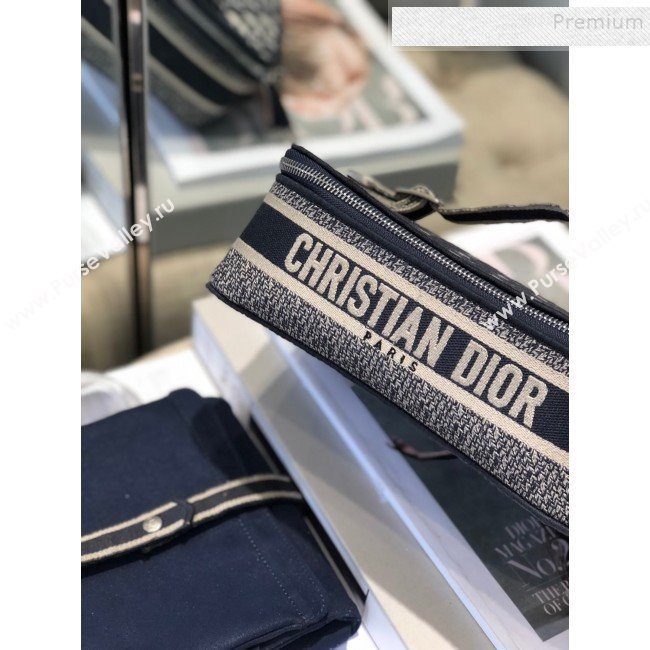 Dior Blue Oblique Canvas Small Cosmetic Bag 2019 (AFEI-9111429)