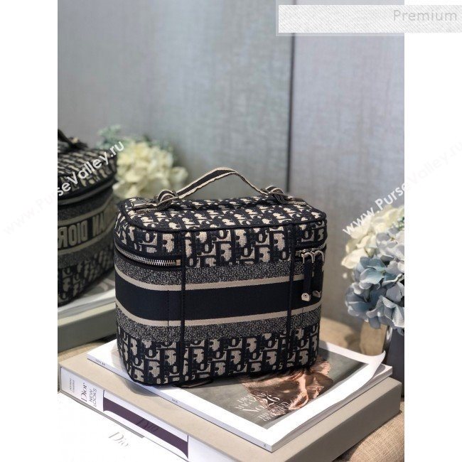 Dior Blue Oblique Canvas Large Cosmetic Bag 2019 (AFEI-9111430)