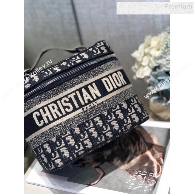 Dior Blue Oblique Canvas Large Cosmetic Bag 2019 (AFEI-9111430)