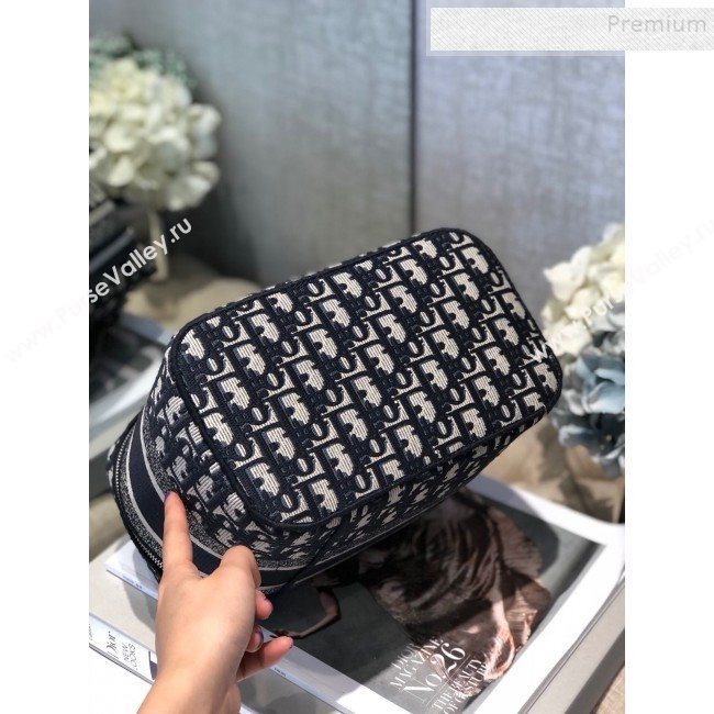 Dior Blue Oblique Canvas Large Cosmetic Bag 2019 (AFEI-9111430)