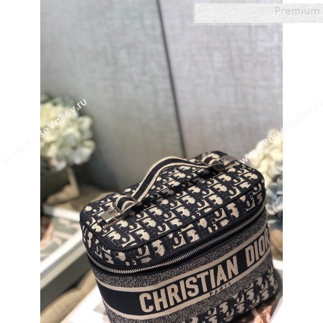 Dior Blue Oblique Canvas Large Cosmetic Bag 2019 (AFEI-9111430)