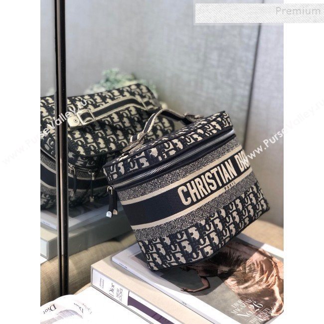 Dior Blue Oblique Canvas Large Cosmetic Bag 2019 (AFEI-9111430)