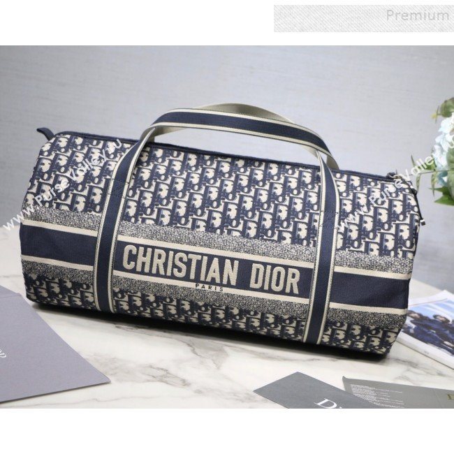 Dior Blue Oblique Canvas Rolling Travel Bag 2019 (AFEI-9111431)