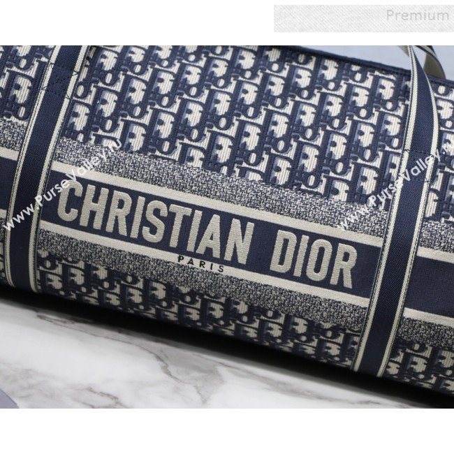 Dior Blue Oblique Canvas Rolling Travel Bag 2019 (AFEI-9111431)