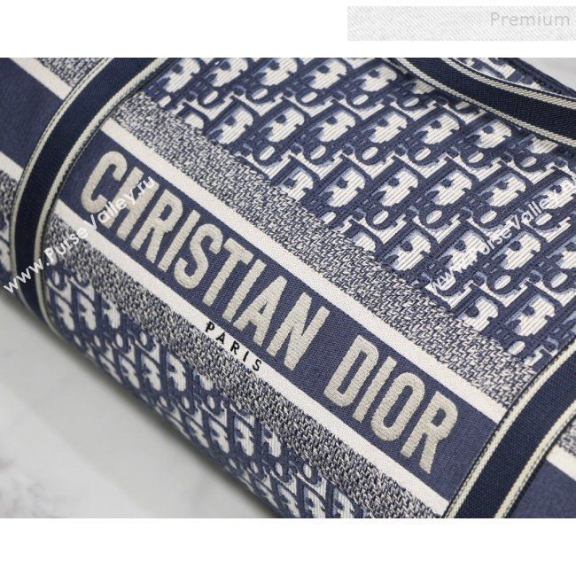 Dior Blue Oblique Canvas Rolling Travel Bag 2019 (AFEI-9111431)