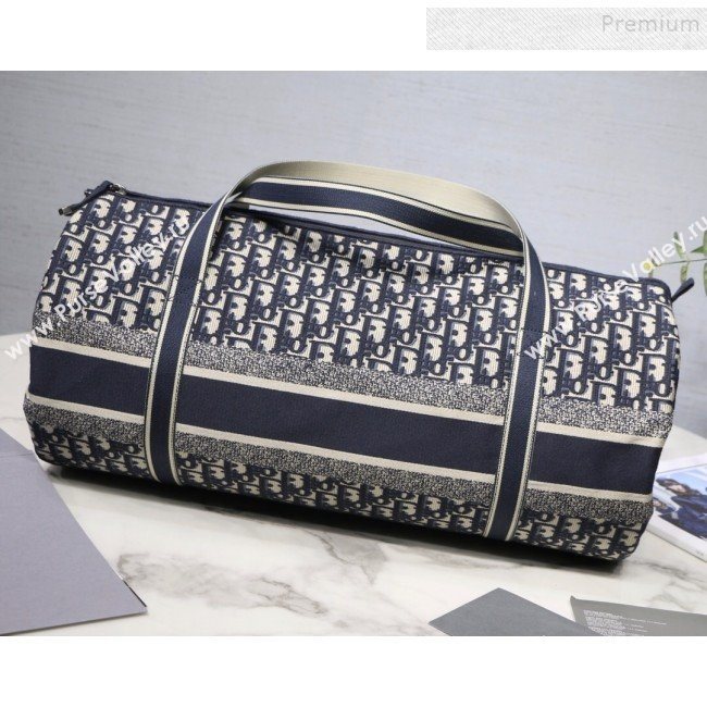 Dior Blue Oblique Canvas Rolling Travel Bag 2019 (AFEI-9111431)