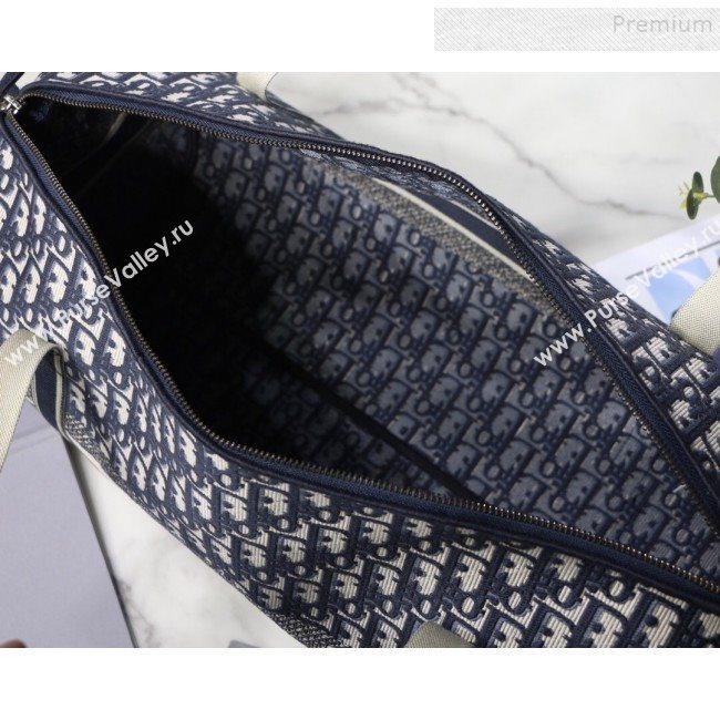 Dior Blue Oblique Canvas Rolling Travel Bag 2019 (AFEI-9111431)