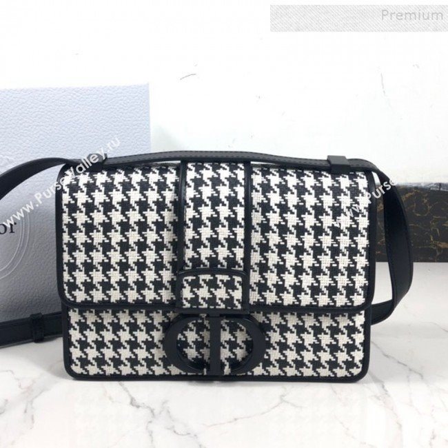 Dior 30 Montaigne Houndstooth Canvas Bag Black/White 2019 (XYD-9111246)