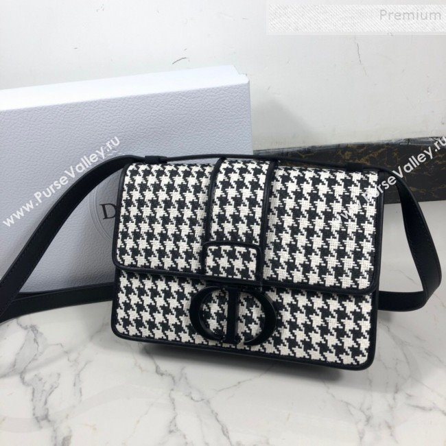 Dior 30 Montaigne Houndstooth Canvas Bag Black/White 2019 (XYD-9111246)