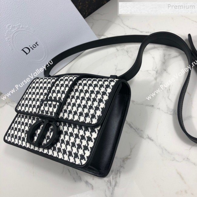 Dior 30 Montaigne Houndstooth Canvas Bag Black/White 2019 (XYD-9111246)