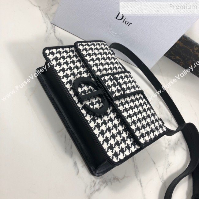 Dior 30 Montaigne Houndstooth Canvas Bag Black/White 2019 (XYD-9111246)