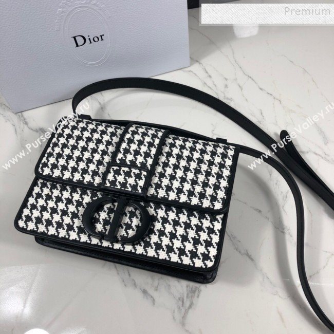 Dior 30 Montaigne Houndstooth Canvas Bag Black/White 2019 (XYD-9111246)