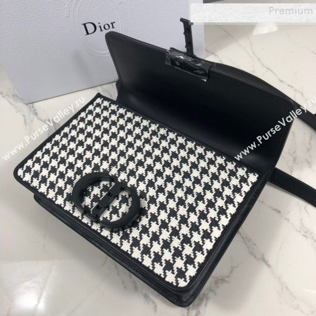 Dior 30 Montaigne Houndstooth Canvas Bag Black/White 2019 (XYD-9111246)