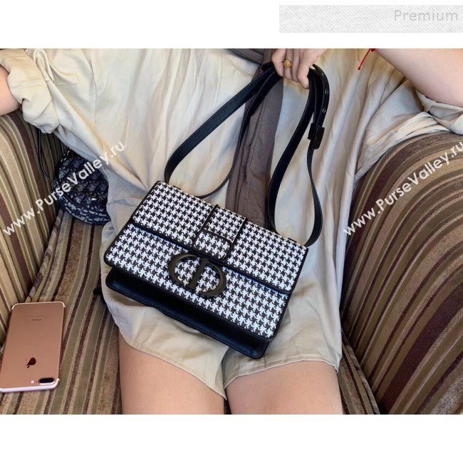 Dior 30 Montaigne Houndstooth Canvas Bag Black/White 2019 (XYD-9111246)