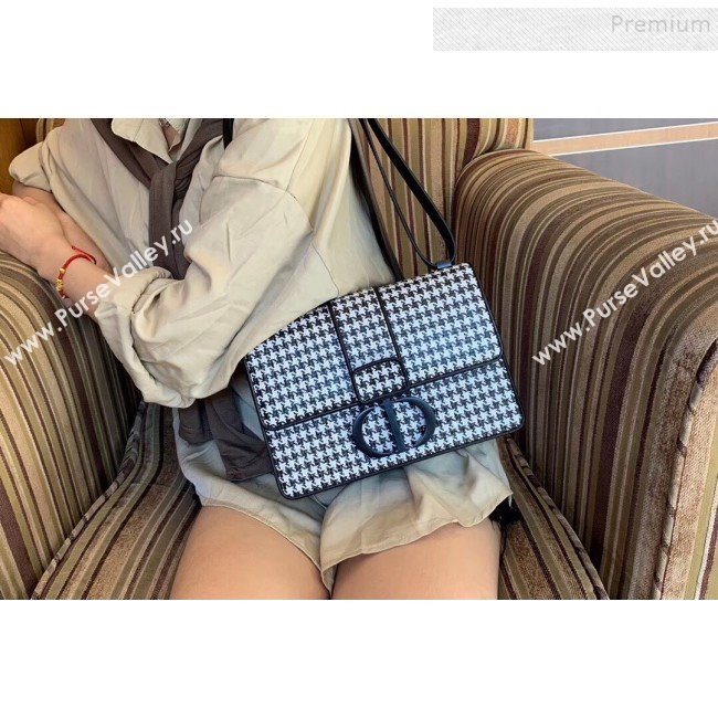 Dior 30 Montaigne Houndstooth Canvas Bag Black/White 2019 (XYD-9111246)