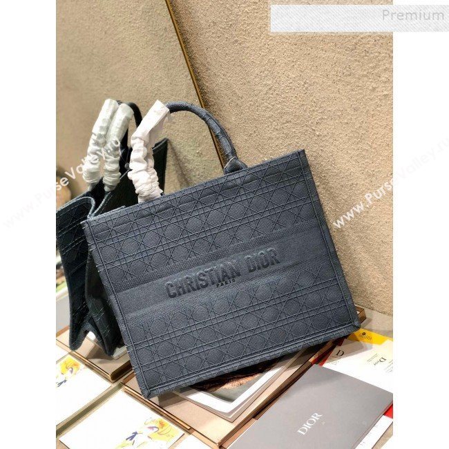 Dior Book Tote Large Bag in Geometry Embroidered Canvas Grey 2019 (XYD-9111247)