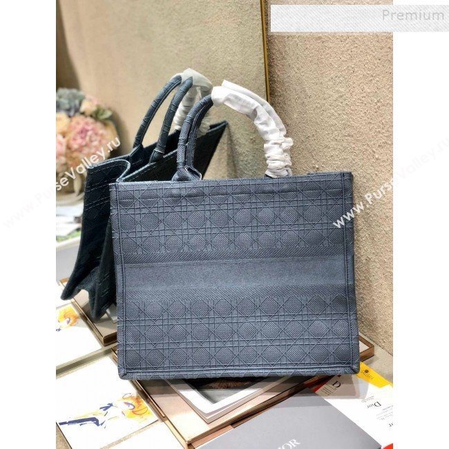 Dior Book Tote Large Bag in Geometry Embroidered Canvas Grey 2019 (XYD-9111247)