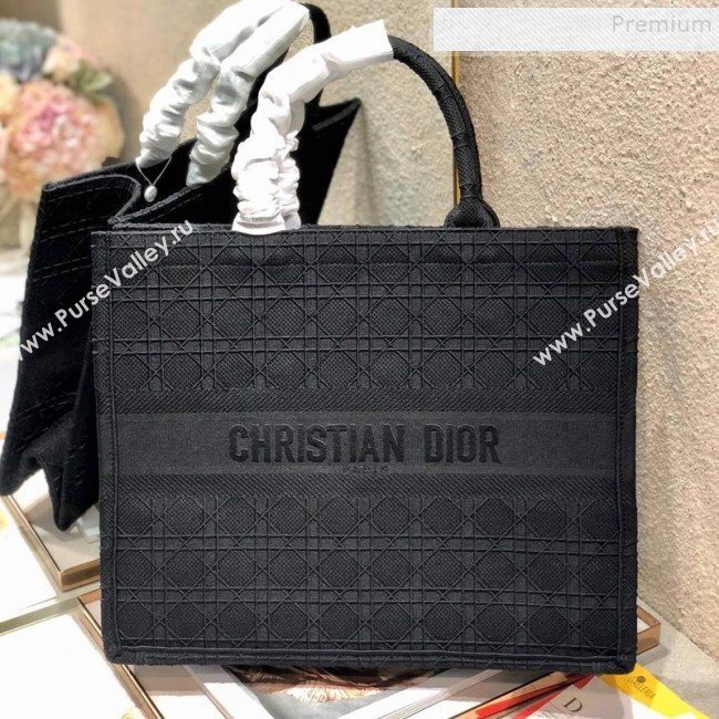 Dior Book Tote Large Bag in Geometry Embroidered Canvas Black 2019 (XYD-9111248)