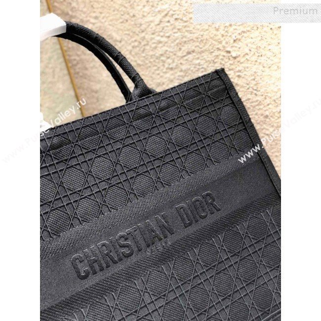 Dior Book Tote Large Bag in Geometry Embroidered Canvas Black 2019 (XYD-9111248)