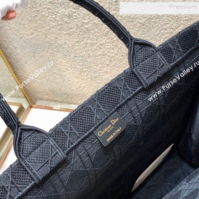 Dior Book Tote Large Bag in Geometry Embroidered Canvas Black 2019 (XYD-9111248)
