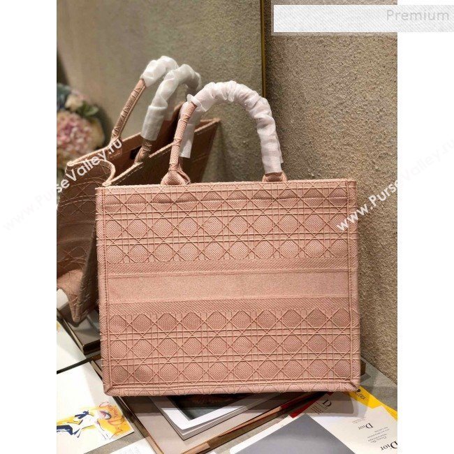 Dior Book Tote Large Bag in Geometry Embroidered Canvas Pink 2019 (XYD-9111250)