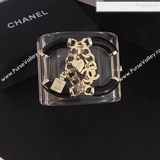 Chanel Resin Lock Chain CC Cuff Bracelet 2019 (YF-9111623)