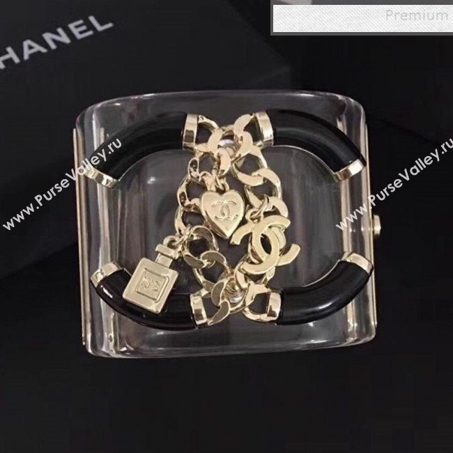 Chanel Resin Lock Chain CC Cuff Bracelet 2019 (YF-9111623)