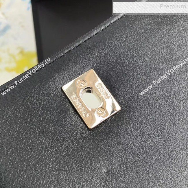 Chanel Chevron Grained Calfskin Backpack AS0640 Black 2019 (KAIS-9111801)