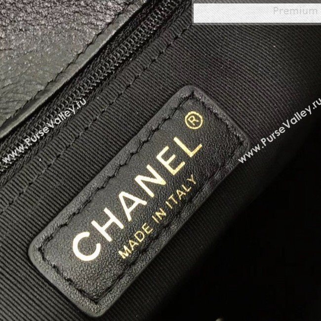 Chanel Chevron Grained Calfskin Backpack AS0640 Black 2019 (KAIS-9111801)