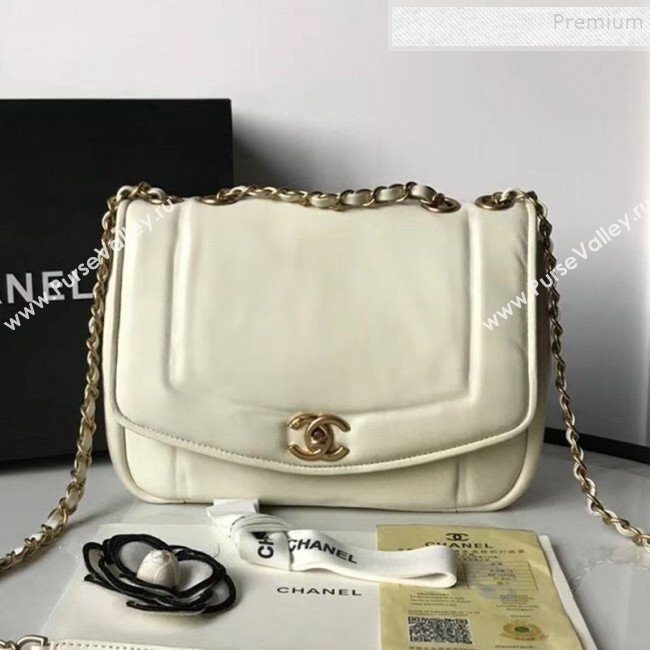Chanel Lambskin Medium Flap Bag AS1178 White 2019 (KAIS-9111802)