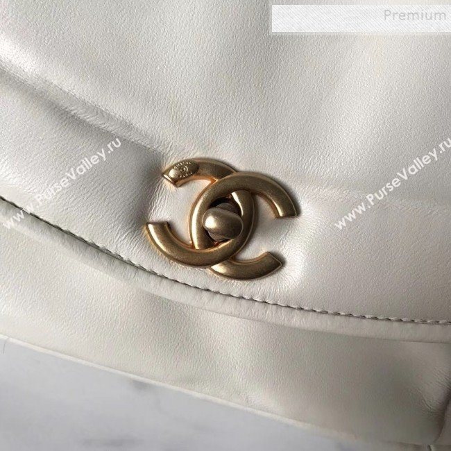 Chanel Lambskin Medium Flap Bag AS1178 White 2019 (KAIS-9111802)