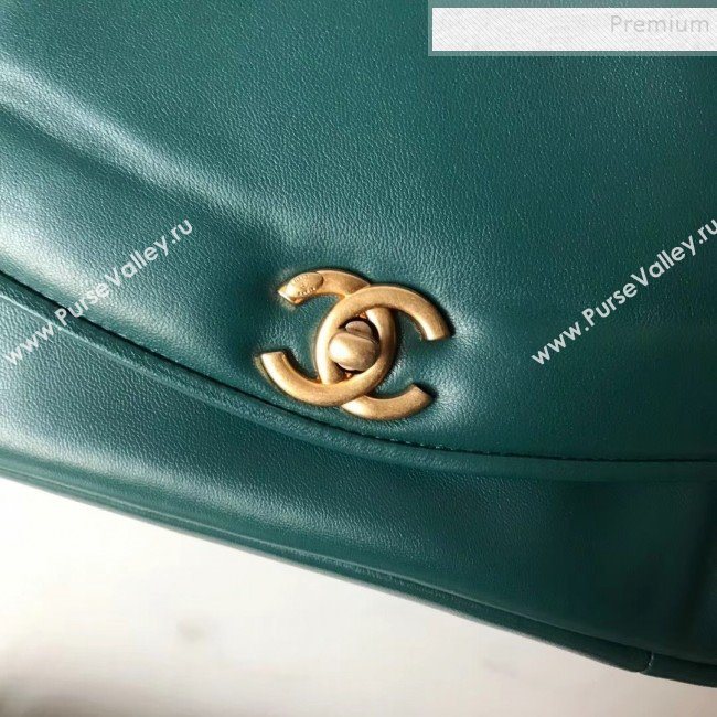 Chanel Lambskin Medium Flap Bag AS1178 Green 2019 (KAIS-9111806)