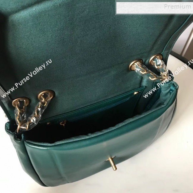Chanel Lambskin Medium Flap Bag AS1178 Green 2019 (KAIS-9111806)