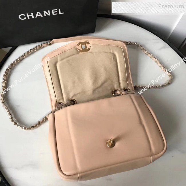 Chanel Lambskin Medium Flap Bag AS1178 Beige 2019 (KAIS-9111804)