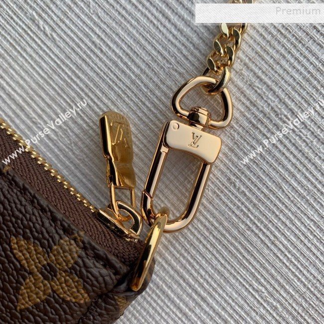 Louis Vuitton Monogram Canvas Print Mini Pochette Accessoires Pouch M68489 Blue 2019 (KD-9111815)