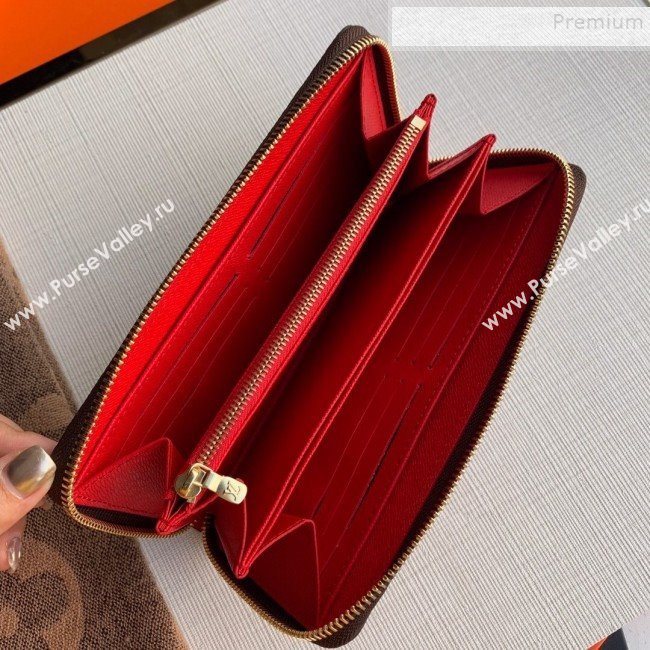 Louis Vuitton Monogram Canvas Print Zippy Wallet M68487 Red 2019 (KD-9111816)