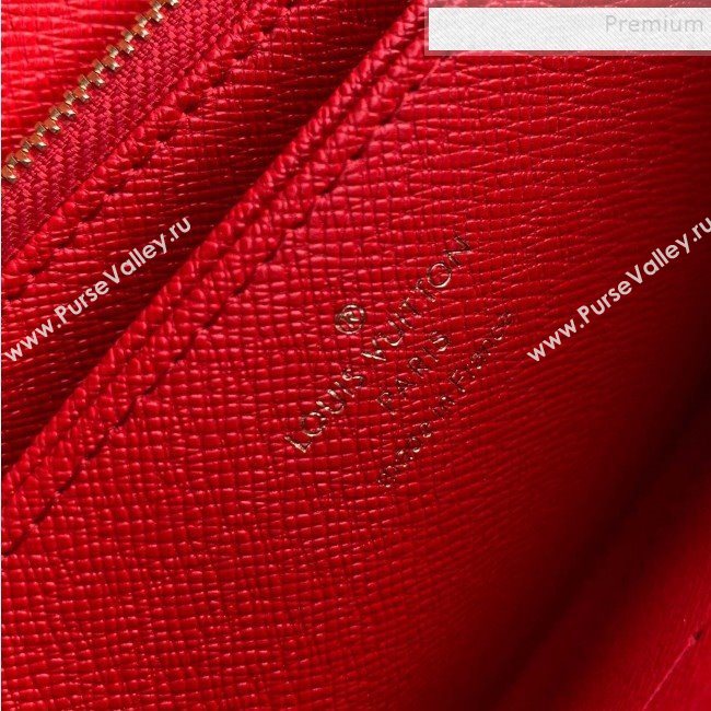Louis Vuitton Monogram Canvas Print Zippy Wallet M68487 Red 2019 (KD-9111816)