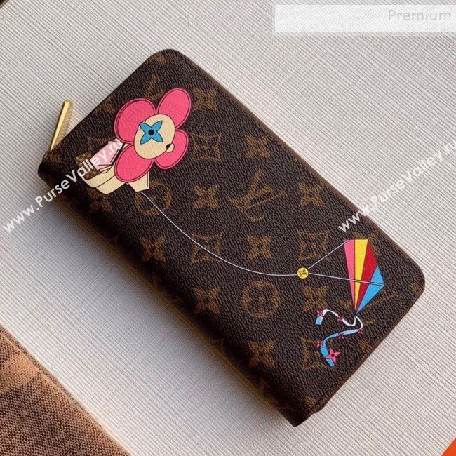 Louis Vuitton Monogram Canvas Print Zippy Wallet M68487 Pink 2019 (KD-9111817)