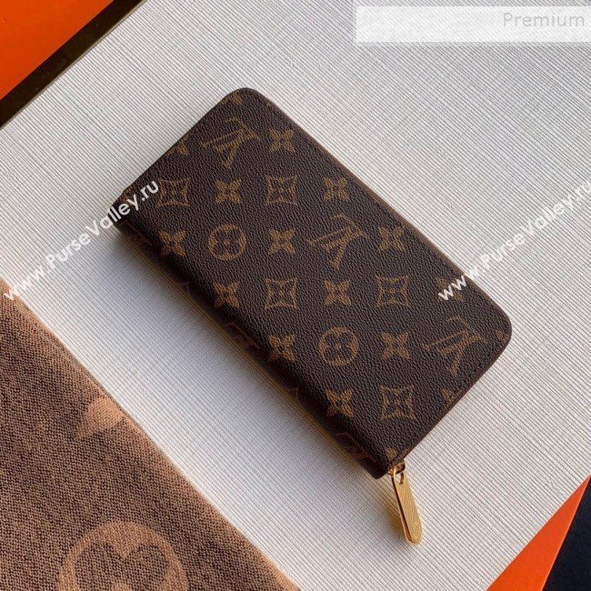 Louis Vuitton Monogram Canvas Print Zippy Wallet M68487 Pink 2019 (KD-9111817)