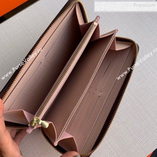 Louis Vuitton Monogram Canvas Print Zippy Wallet M68487 Pink 2019 (KD-9111817)