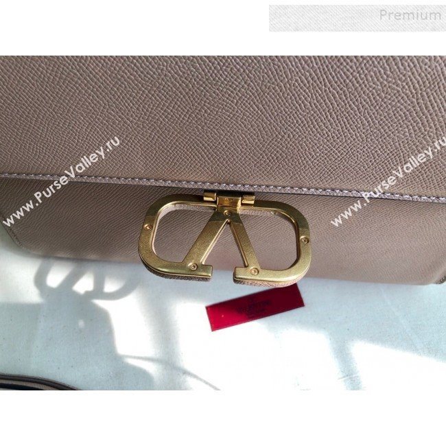Valentino Large VSLING Grainy Calfskin Top Handle Bag 0530 Pink 2019 (JIND-9111914)
