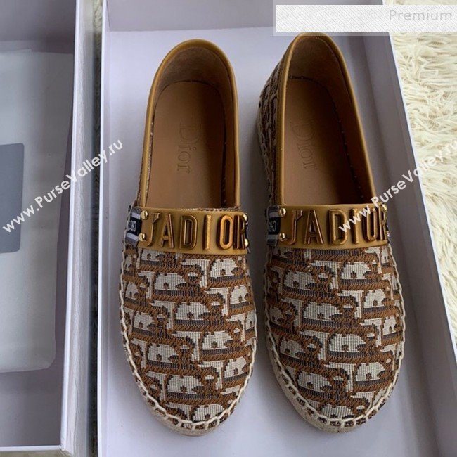 Dior JAdior Espadrilles in Coffee Oblique Canvas 2019 (HANB-9112007)