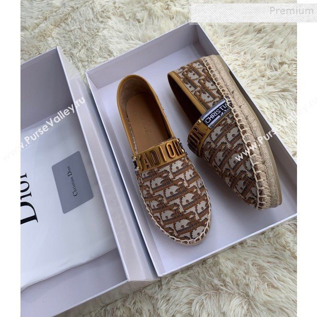 Dior JAdior Espadrilles in Coffee Oblique Canvas 2019 (HANB-9112007)